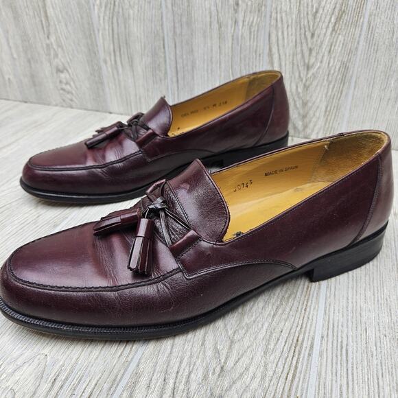 Mezlan Shoes‎ Mens Size 9.5M Burgundy Tassel Loafer Slip On Leather Dress Spain main image 5